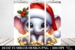 Cute Baby Elephant with Lights 20 Oz Tumbler Product Image 2