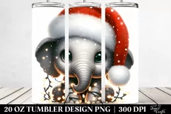 Cute Christmas Elephant 20 Oz Tumbler, High-Res Product Image 2