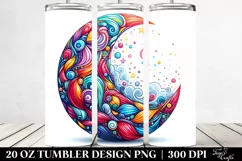 Colorful Moon Wimsicall | 20 Oz Tumbler Product Image 2