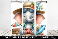 Colorful Baby Elephant Summer | 20 Oz Tumbler Product Image 2
