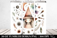 Washed Watercolor Funny Witch | 20 oz Tumbler Product Image 2