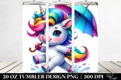 Funny Cute Unicorn Running with Cool Haircut Product Image 2
