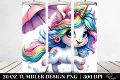 Funny Cute Unicorn Running with Cool Haircut Product Image 2