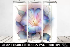 Abstract Glossy Morning Glory Tumbler | 20 oz Tumbler Product Image 2