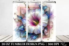 Abstract Glossy Morning Glory Tumbler | 20 oz Tumbler Product Image 2