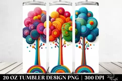 Colorful Rainbow Trees Colorfull | 20 Oz Tumbler Product Image 2