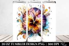 Marble Pansy Elegance 20 oz Tumbler Product Image 2