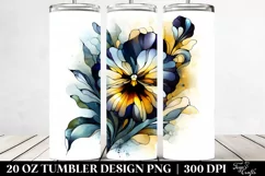 Colorful Pansy Stained | 20 Oz Tumbler Product Image 2