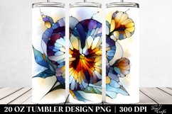 Marble Pansy Elegance 20 oz Tumbler Product Image 2