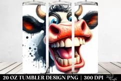 Funny Cow Portrait | 20 Oz Tumbler Product Image 2