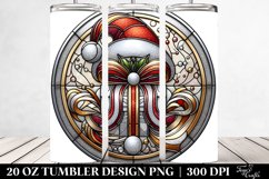 Stained Present with Santa 20 Oz Tumbler, High-Res Product Image 2