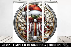 Stained Present with Santa 20 Oz Tumbler, High-Res Product Image 2