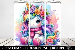 Vibrant Baby Unicorn Tumbler Design Product Image 2