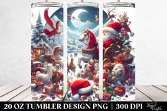 Digital Santa Hat 20 Oz Tumbler, Transparent Product Image 2