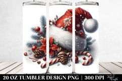 Digital Santa Hat 20 Oz Tumbler, Transparent Product Image 2