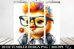baby Chicken with Cool es, Transparent 20 Oz Tumbler Product Image 2