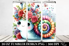 Cute Snail with Flower Crown | 20 oz Tumbler Product Image 2