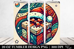 Colorful Present with Santa 20 Oz Tumbler, High-Res Product Image 2