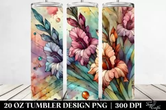 Abstract Wooden Gladiolus Clipart, Transparent 20 Oz Tumbler Product Image 2