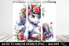 Playing Baby Unicorn, 20 oz Tumbler Product Image 2