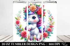Playing Baby Unicorn, 20 oz Tumbler Product Image 2