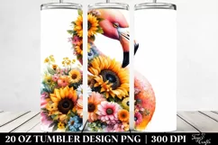 Half Body Sunflower & Daisies | 20 oz Tumbler Product Image 2