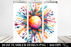 Colorful Sun Watercolor | 20 Oz Tumbler Product Image 2