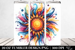 Colorful Sun Watercolor | 20 Oz Tumbler Product Image 2