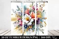 Vibrant Bouquet Abstract | 20 Oz Tumbler Product Image 2