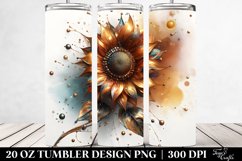 Shiny Sunflower Abstract | 20 Oz Tumbler Product Image 2