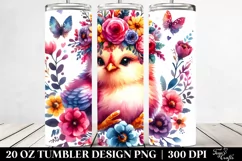 Watercolor Cartoon-Style Chicken | 20 oz Tumbler Product Image 2