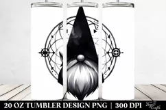 Watercolor Gothic Gnome | 20 oz Tumbler Product Image 2