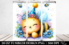 Colorful Baby Bee Watercolor | 20 Oz Tumbler Product Image 2
