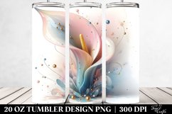 Glossy Calla Lily Art, Transparent 20 Oz Tumbler Product Image 2