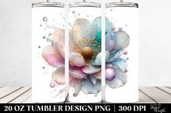 Shiny Anemone Art, Transparent 20 Oz Tumbler Product Image 2