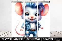 Cute Baby Mouse Dancing with Cool Haircut | 20 oz Tumbler Product Image 2