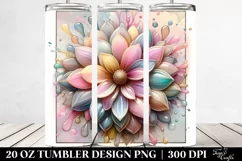 Shiny Dahlia Retro Frame | 20 oz Tumbler Product Image 2