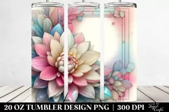 Shiny Dahlia Retro Frame | 20 oz Tumbler Product Image 2