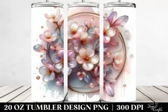Glossy Cherry Blossom Metallic | 20 oz Tumbler Product Image 2