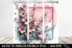 Glossy Cherry Blossom Metallic | 20 oz Tumbler Product Image 2