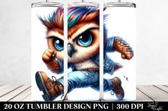 Cute Baby Owl Running 20 Oz Tumbler Product Image 2