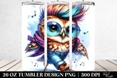 Cute Baby Owl Running 20 Oz Tumbler Product Image 2