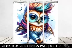 Cute Baby Owl Running 20 Oz Tumbler Product Image 2