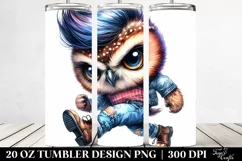 Cute Baby Owl Running 20 Oz Tumbler Product Image 2
