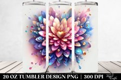 Pastel Chrysanthemum Tumbler Design Product Image 2