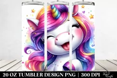 Smiling Unicorn | 20 oz Tumbler Product Image 2