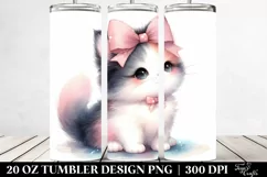 Cute Playful Cat, High-Res 20 Oz Tumbler Product Image 2
