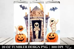 Simple Funny Halloween Clipart with Mummy's Tomb | 20 oz Product Image 2