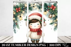 Whimsical Christmas Garland, Transparent 20 Oz Tumbler Product Image 2