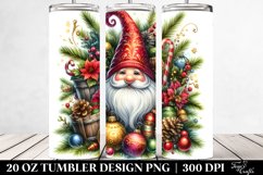 Detailed Christmas Gnome | 20 oz Tumbler Product Image 2